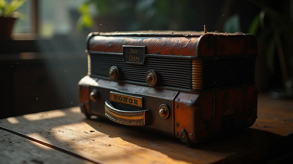 Antique accordion resting on a table