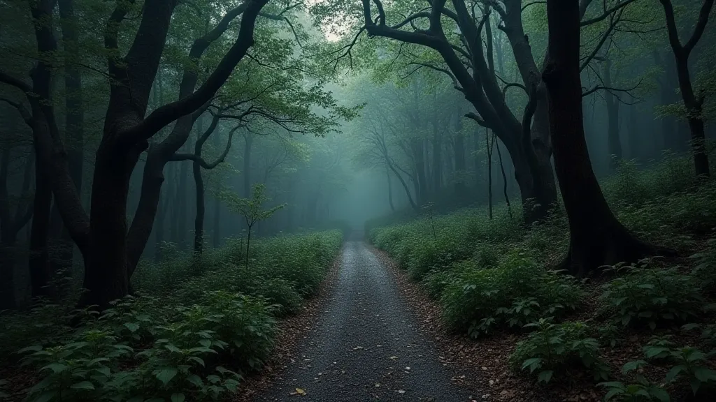 A path through an Appalachian forest
