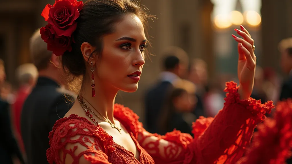 A flamenco dancer performing