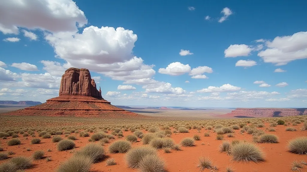 Australian Outback landscape with ancient rock formations
